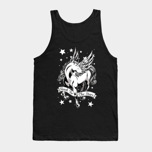 Reach for the Stars - B&W Tank Top by redappletees